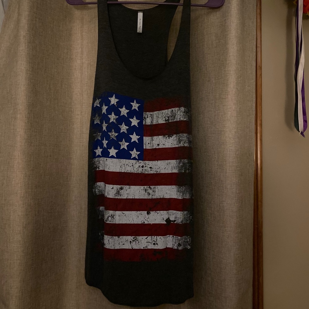 American flag tank